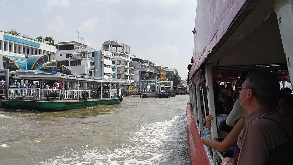 Views from a boat taxi in Bangkok